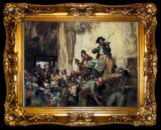 framed  unknow artist Arab or Arabic people and life. Orientalism oil paintings 115, ta009-2